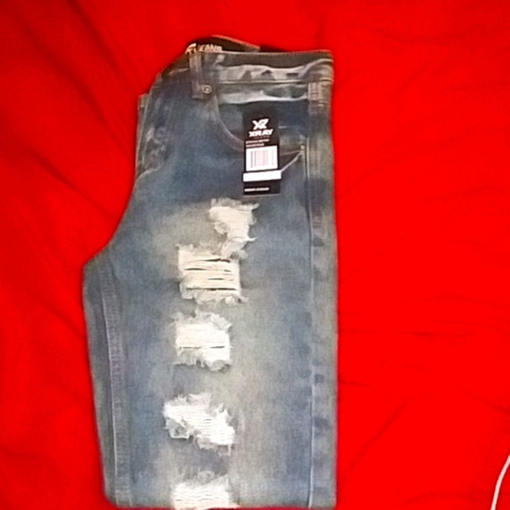 X Ray Jeans Boys Blue color torn pattern Brand New